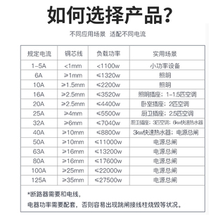 上海人民漏电开关DZ47LE-63 1P2P3P4P空气开关带漏电空开断路器