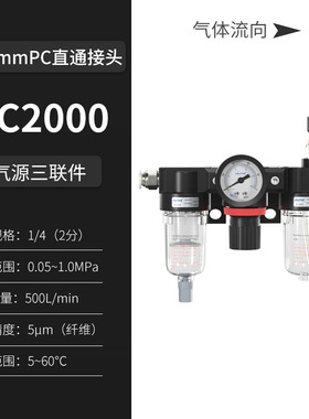 气动调压阀dAFC2000空压机油水分离器过滤器气源处理器二联件三联