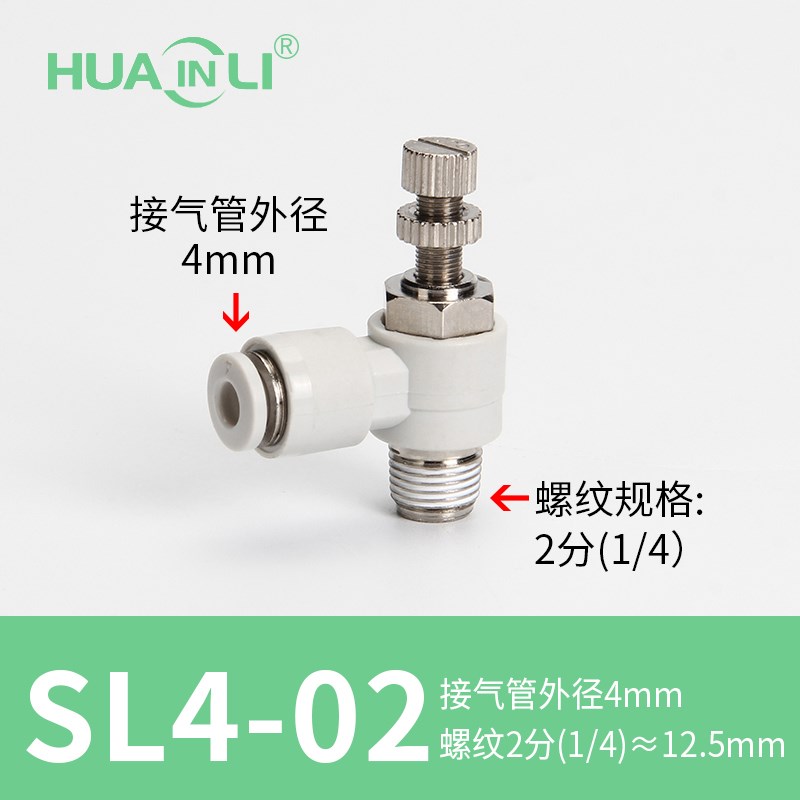 气管快速接头气动SL节流阀调速阀SL4/6/8/10/12气P缸M5-01/02/03