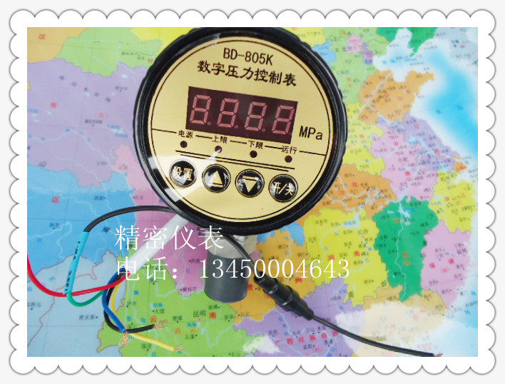 数显电接点压力表,数显压力控制表,0-1MPA,不锈钢接头M20*1.5