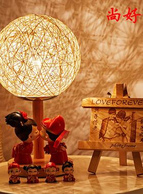 天生一对树脂娃娃简约现代结婚礼物生日礼品中式婚房装饰