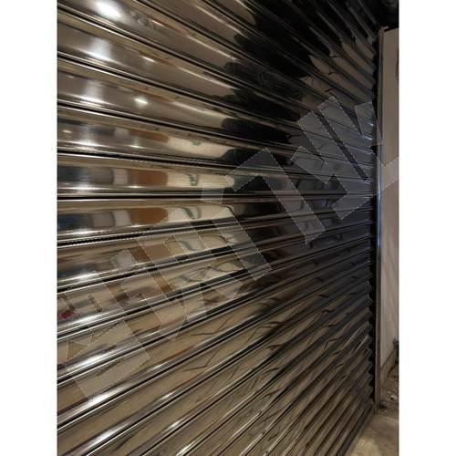 上海智识门业不锈钢型材抗风卷帘门车库门厂房工厂烤漆防盗