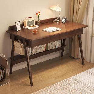 简易书桌子电脑桌台式实木腿简约办公桌家用卧室女学生学习书桌