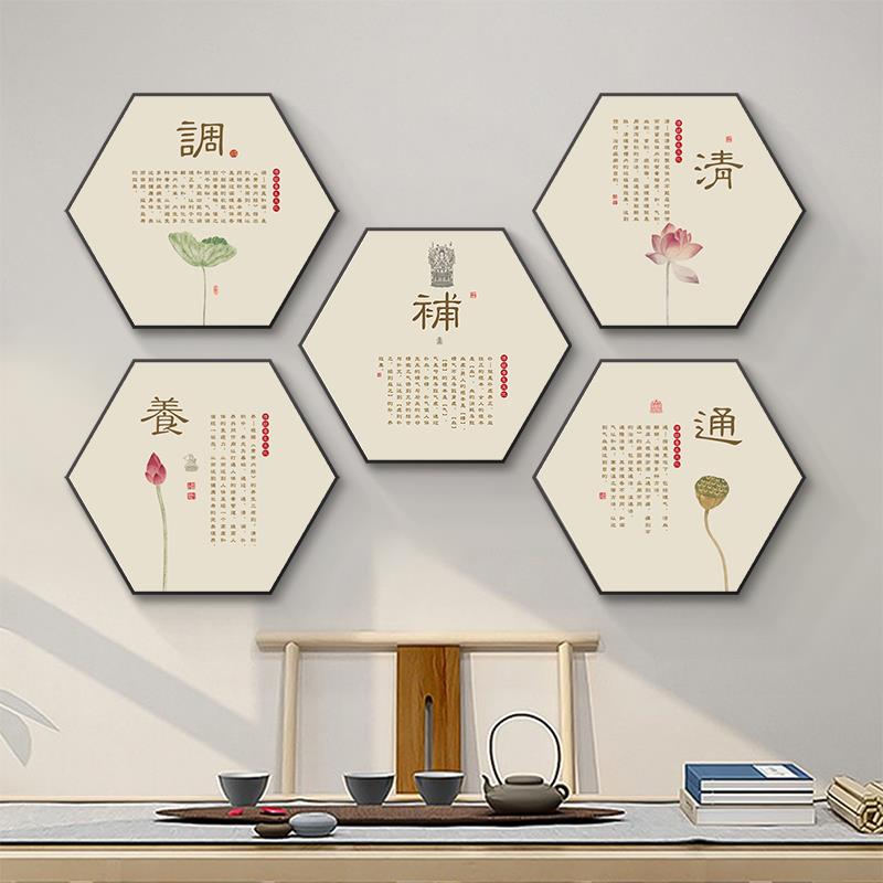 中医养生馆装饰画诊室医院美容院足疗推拿店挂画艾灸采耳会所壁画