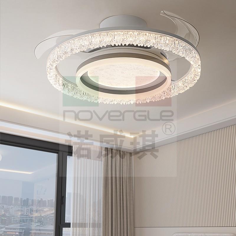 2025年新款吊扇灯家用客厅餐厅吸顶灯隐形主卧室LED护眼风扇灯