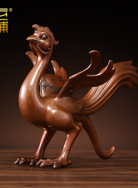 纯紫铜龙摆件青龙白虎朱雀玄武四神兽中式家居公司乔迁开业礼品