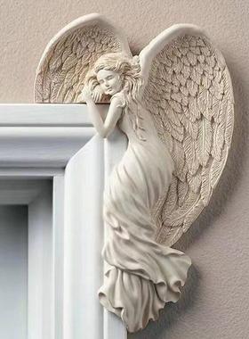 天使门框装饰品摆件家居摆件门框设计艺术天使北欧风树脂设计