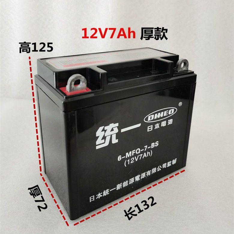 全新摩托车免维护干电瓶12V7/9A110/125/175悦星钻豹HJ150-2A太子