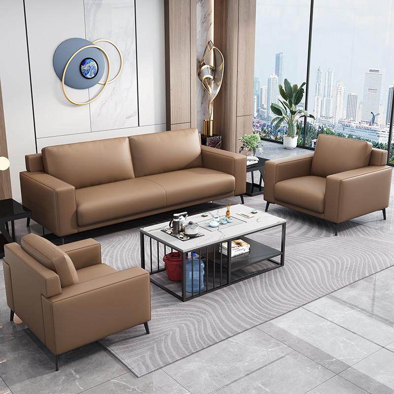 办公沙发简约现代商务接待室会客区小户型办公室真皮沙发茶几组合,商业/办公家具,沙发,淘宝优惠券,粉丝福利购,淘宝优惠卷