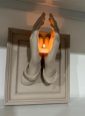 现代创意手工艺术香薰烛台挂件立体家居软装民宿酒店高级摆件