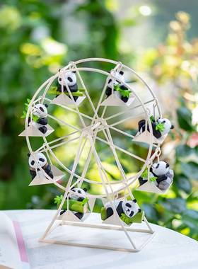 覆古铁摩天轮家居装饰创意儿童房窗口小人偶展示架