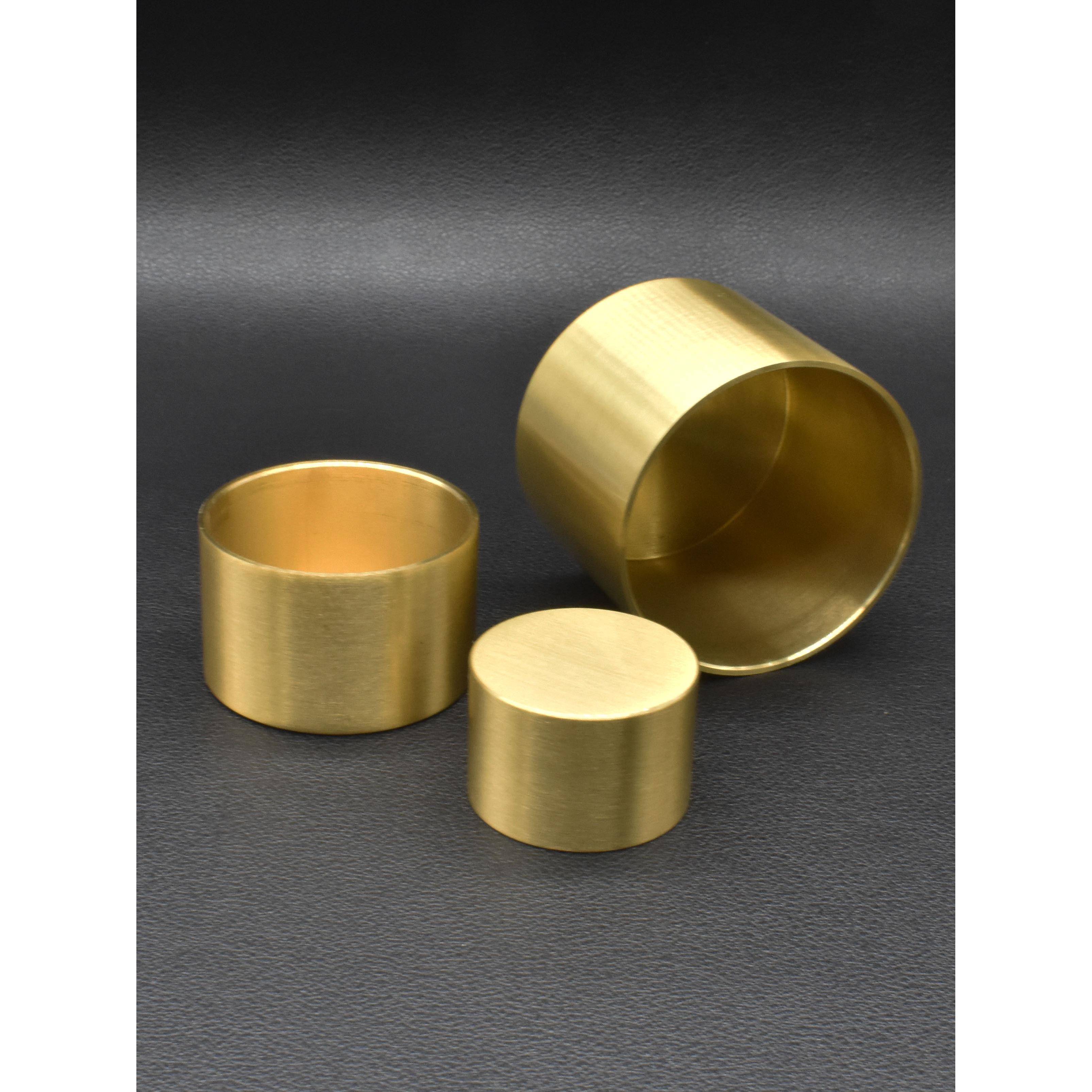 红木家具黄铜套封底桌椅扶手沙发新中式家具铜帽圆套铜箍定做铜套