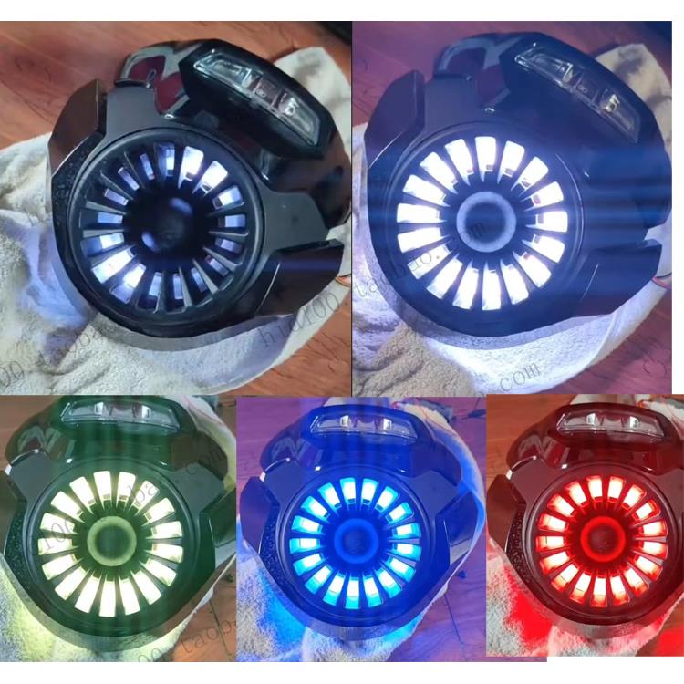 奔达燎LFC700大灯改装天使眼日行灯进气口LED总成摩托幻彩车灯APP