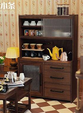 12分餐边柜OB11娃用娃屋场景拍照模型黑胡桃咖啡柜娃娃屋家具8分
