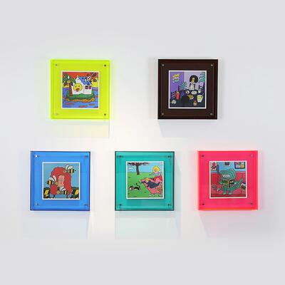 炫彩亚克力相框定制装裱摆台ins风打印洗照片挂墙海报展示画框