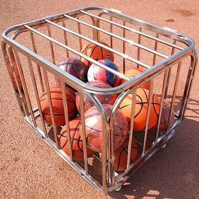 不锈钢球类推车 折叠球车 篮球 足球 排球收纳车 移动方便