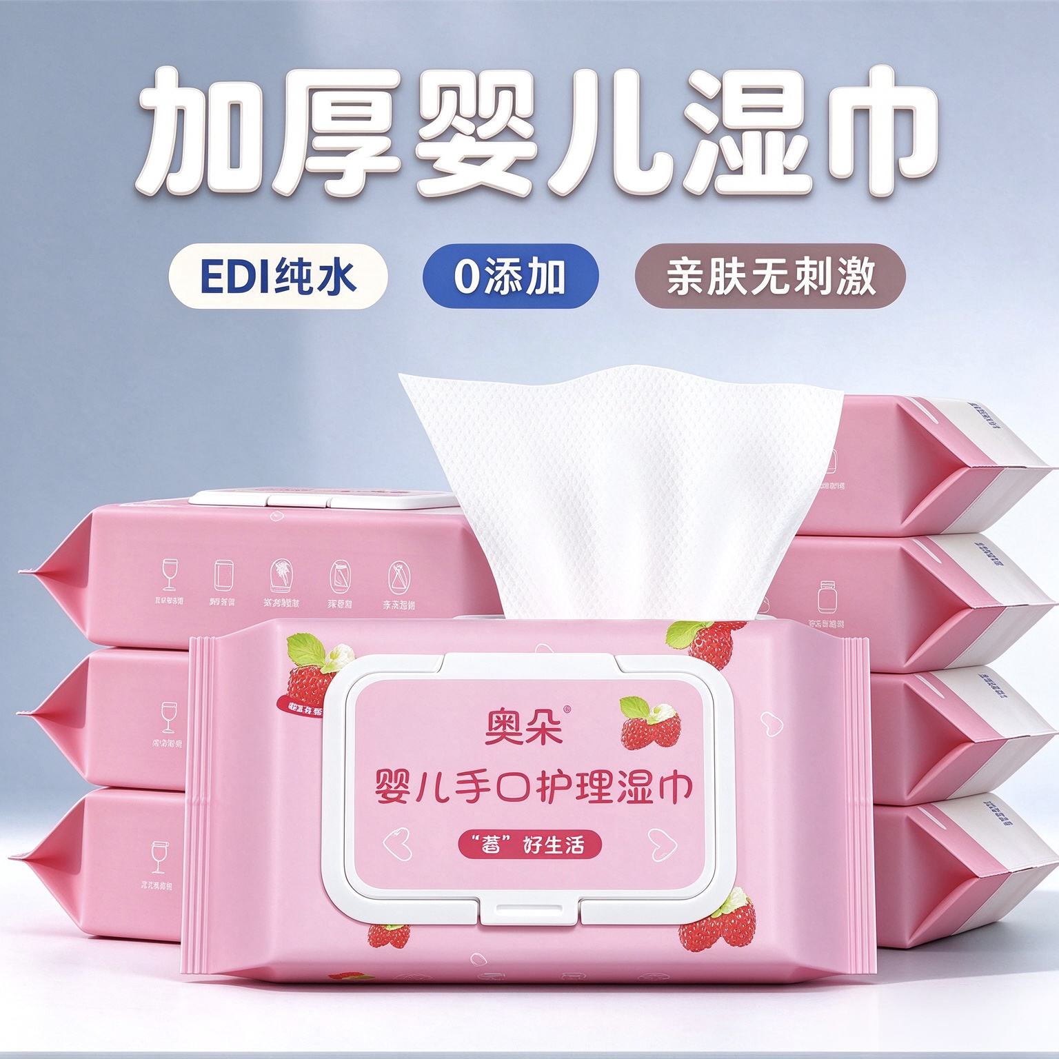 婴儿手口护理湿巾柔软细腻去污专用宝宝湿纸巾宝宝专用全身适用