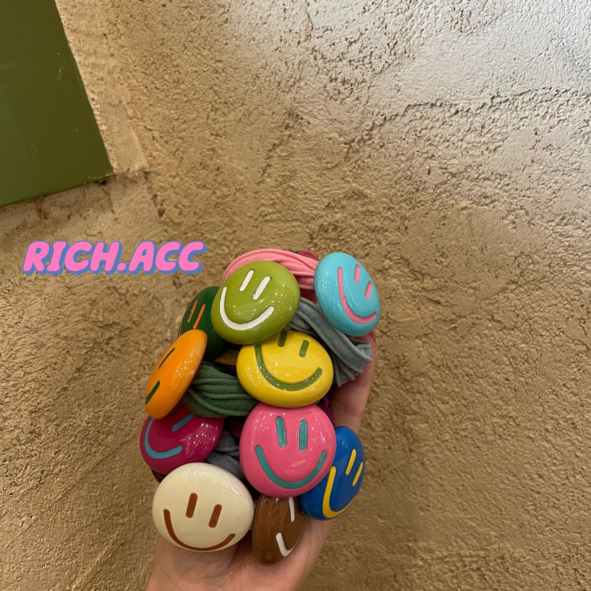 【实拍】高级感满满~美拉德大号笑脸高弹力基础好用耐用头绳发圈