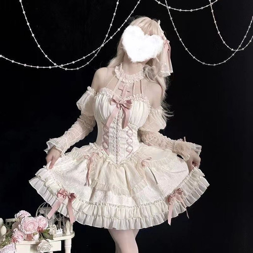 Alice girl原创新款 Lolita十字姬 芭蕾舞裙doll洛丽塔挂脖连衣裙