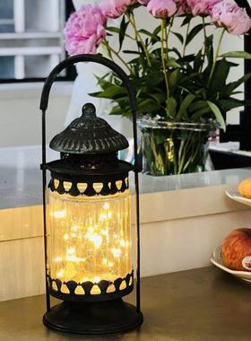 摆件户外摩洛哥风灯蜡烛台阳台布置庭院草地氛围灯花园装饰