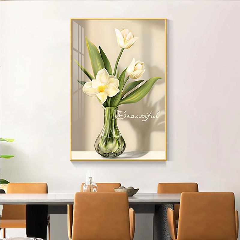 饭厅装饰画现代简约高档饭厅挂画餐桌背景墙轻奢水果创意酒杯壁画