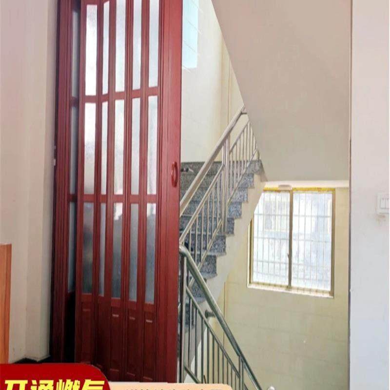 楼梯口空调隔断帘防走冷气隔断门pvc折叠推拉门百叶卧室阳台客厅