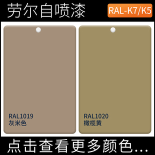 RAL1019灰米色1020橄榄黄劳尔铁门阳台栏杆防锈改色漆设备自喷漆