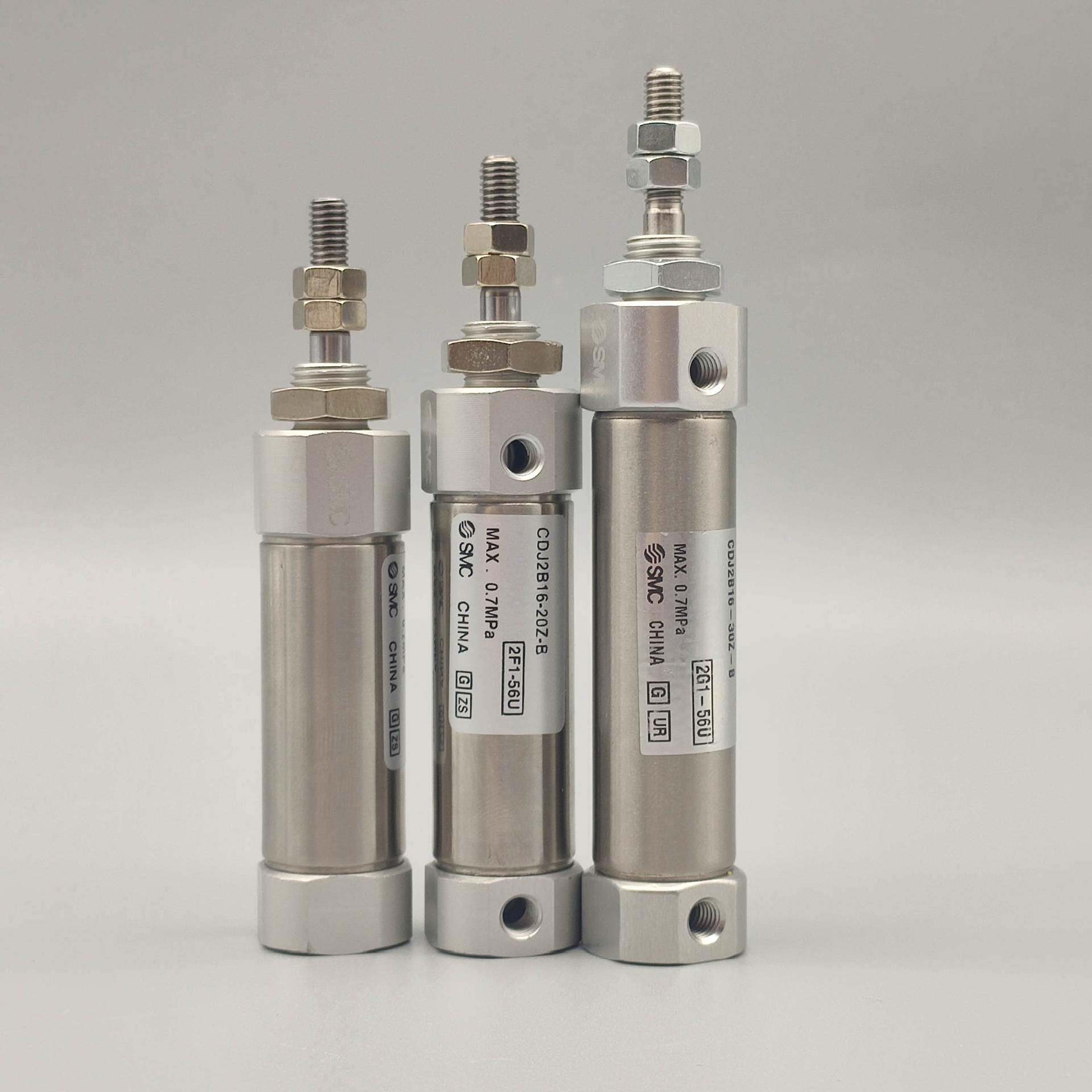 SMC不锈钢气缸CDJ2D16-15/30/45/60/75/100/125/150/175Z-V/W-B