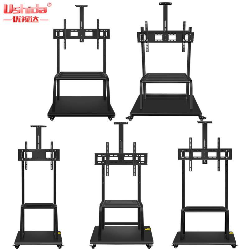 电视移动支架会议教学直播立式一体机显示器支架落地电视移动推车