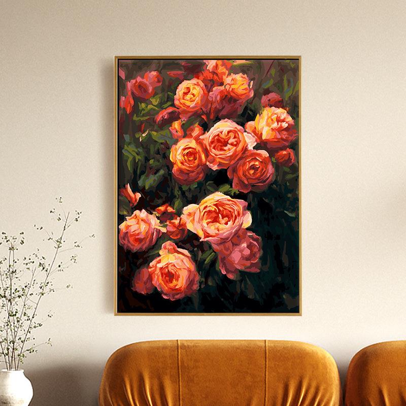 数字油画手工油画手绘填充挂画风景人物客厅卧室装饰油画