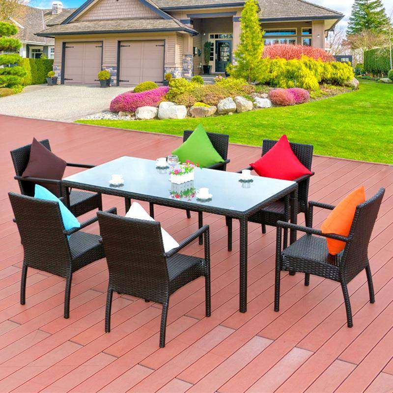 户外餐桌椅藤椅阳台庭院休闲藤编桌椅阳光房七件套组合仿藤家具,金属材料及制品,金属加工件/五金加工件,淘宝优惠券,粉丝福利购,淘宝优惠卷