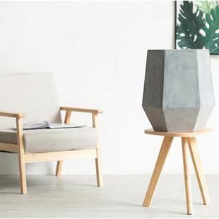 简约北欧不规则八边形水泥花盆创意庭院装饰大花盆镁泥