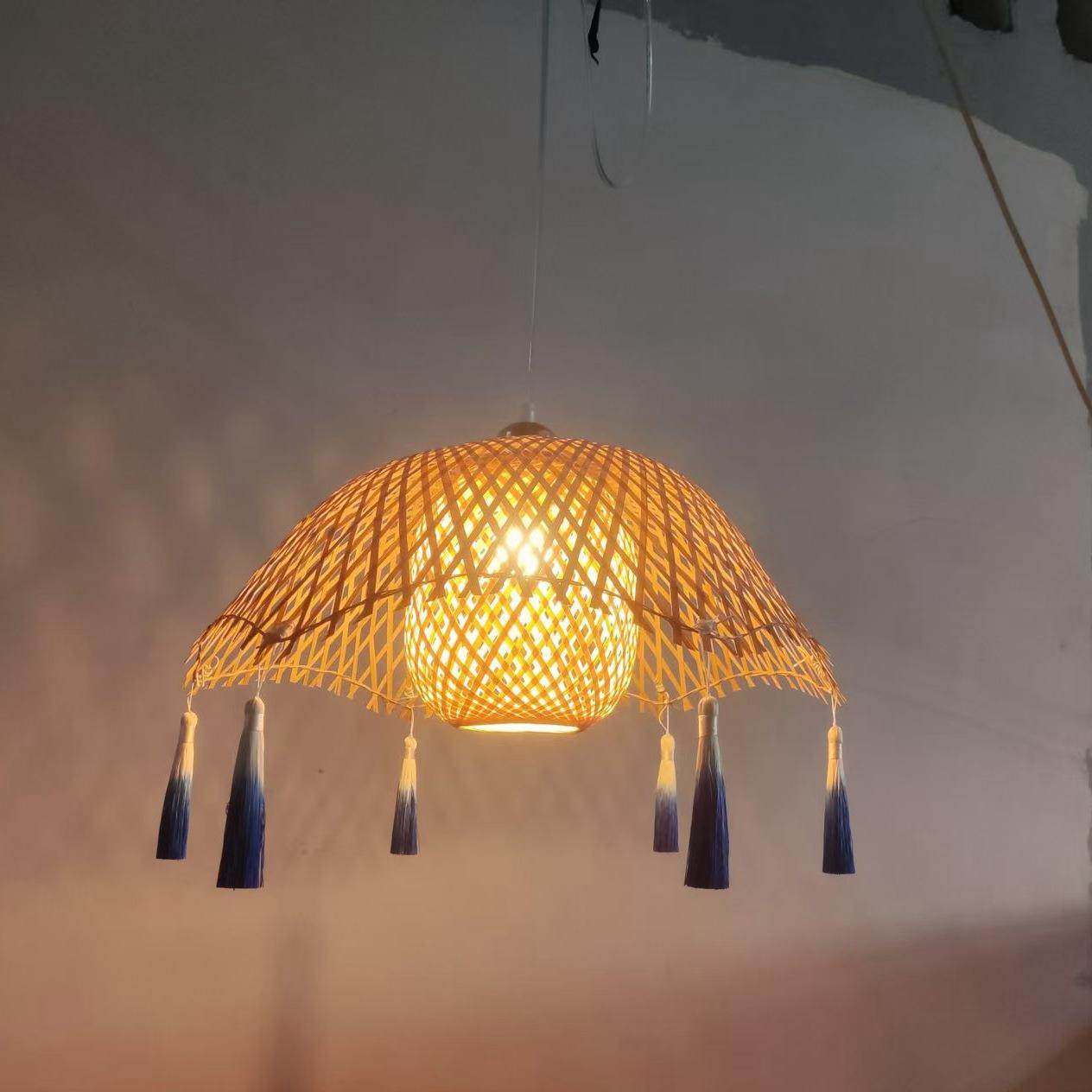 竹编灯罩手工民宿装饰吊灯民宿卧室客厅餐厅编织灯竹艺灯具,金属材料及制品,金属加工件/五金加工件,淘宝优惠券,粉丝福利购,淘宝优惠卷