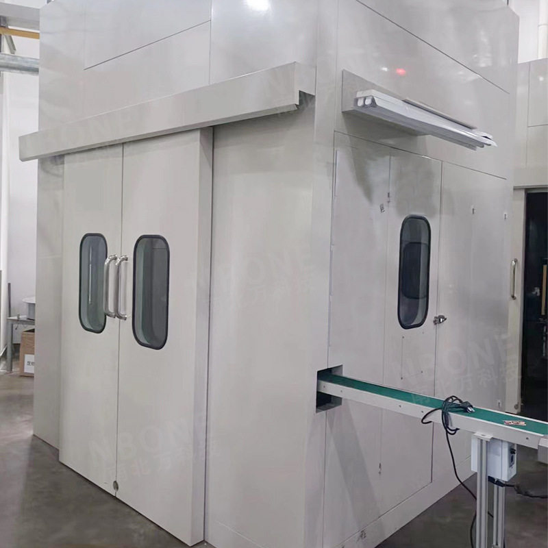 厂家定制数控冲床隔音房 消声降噪 25dB 复合钢板隔音罩 现场测量图片