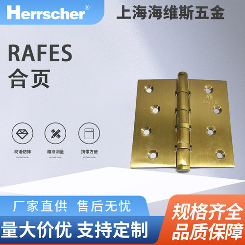 德国进口RAFES不锈钢5寸平头合页防火门铰链合页5353合页现货 1副