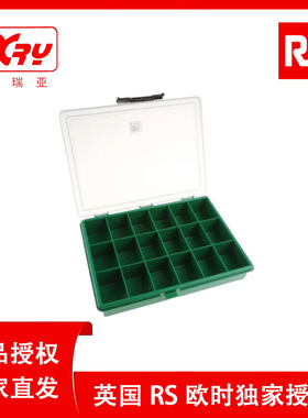 欧时电子 RS PRO  18格零件收纳盒 515-580 PP绿色零件储存盒