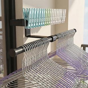 多用途晾衣架阳台收纳免打孔衣架挂杆挂钩洗衣机上方整理置物架