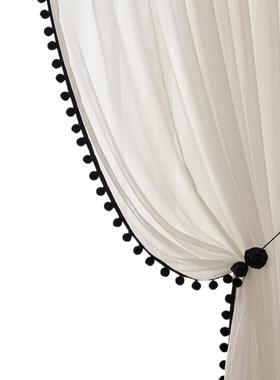 一样辅饰黑色绒球窗帘花边立边服装家居布艺装饰辅料配件手工diy