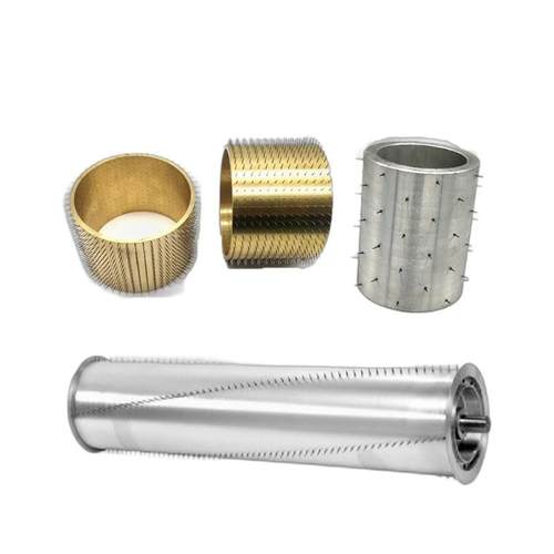 收缩膜打孔排气卷布塑料开网机铜铝合金无纺布烫孔卷布工业针辊