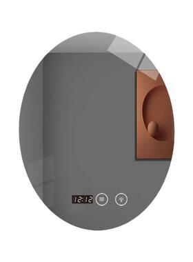 椭圆镜子防雾浴室镜触摸屏带灯卫生间智能壁挂墙LED发光化妆灯镜