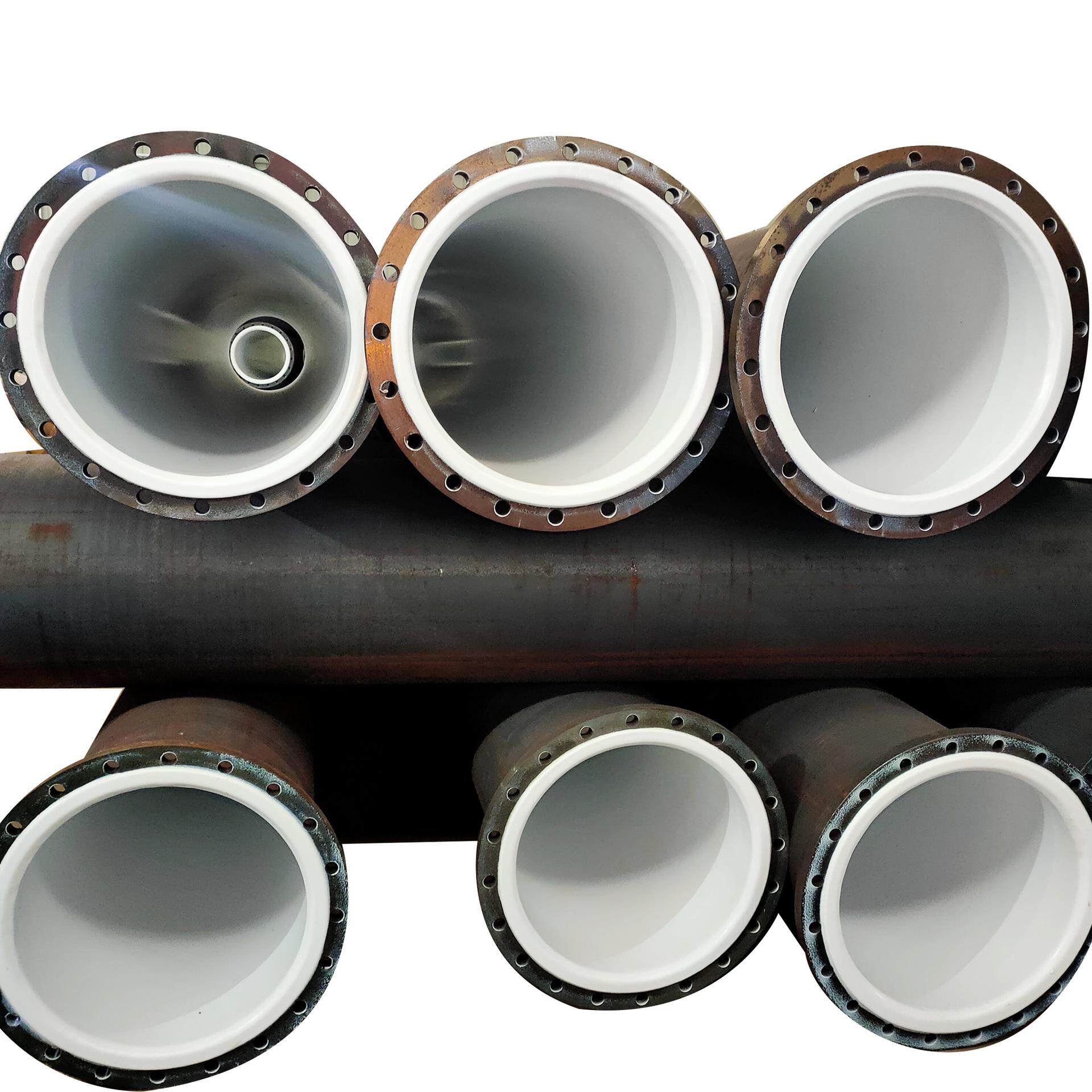 内衬聚氨酯耐磨管道内衬橡胶PU管道钢衬四氟管道衬塑管道