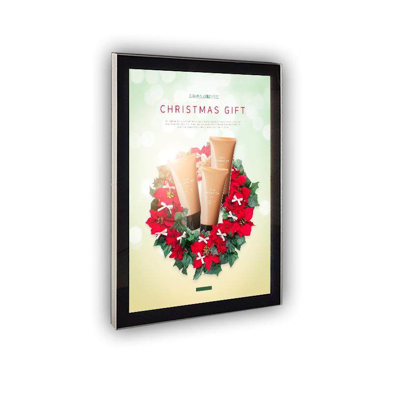 单面磁吸灯箱酒店餐馆价目表商场电梯广告牌铝合金无边框LED灯箱