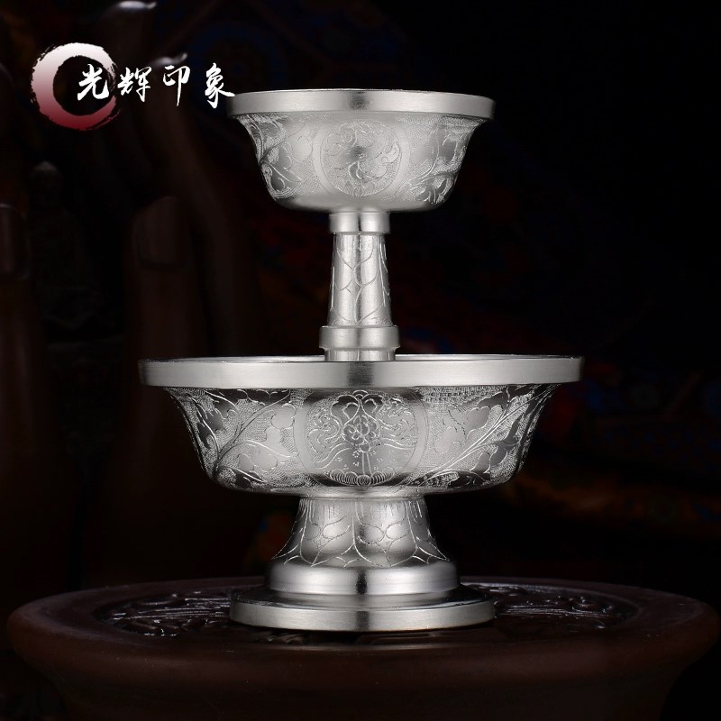 速发S0护法杯藏式手工雕花盘吉祥迷你家用供杯c八 高约8供m