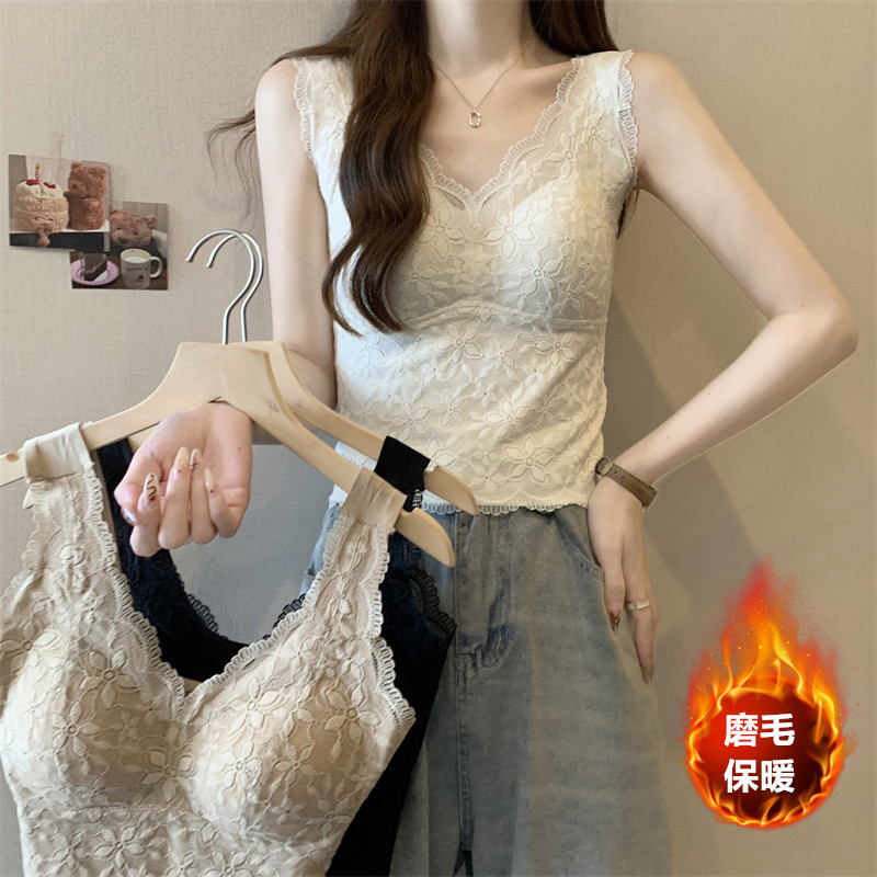 速发大码装秋冬带一绒保暖打底蕾丝背心内搭季胸垫美背文胸加体吊,女装/女士精品,背心吊带,淘宝优惠券,粉丝福利购,淘宝优惠卷