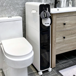 速发化妆室置物架浴室夹缝柜洗手间收纳柜收层厕所桶纳柜马多侧边