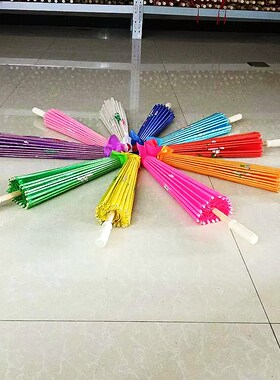 速发舞蹈典丝绢透明伞古伞雨傣演出花伞广场舞用品道具伞伞族跳舞