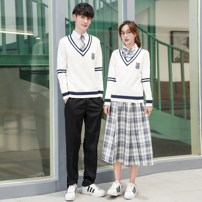 速发班院风毛衣校服套装初中高中学生运动会学服朗诵合演唱出服长