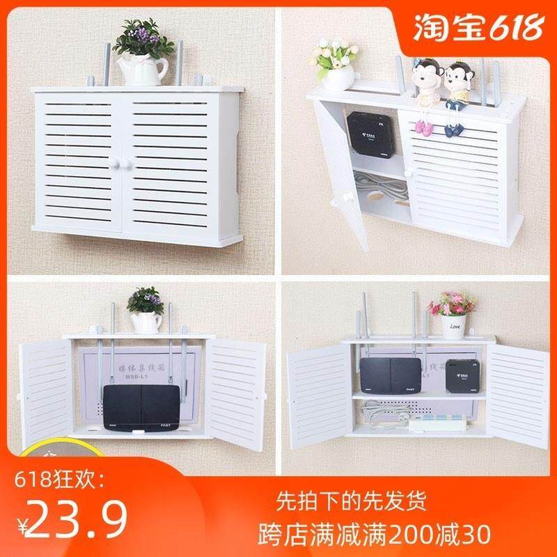 速发宽带网路线盒子遮挡箱多无体信息i遮挡媒线W箱Fi置物架猫装饰