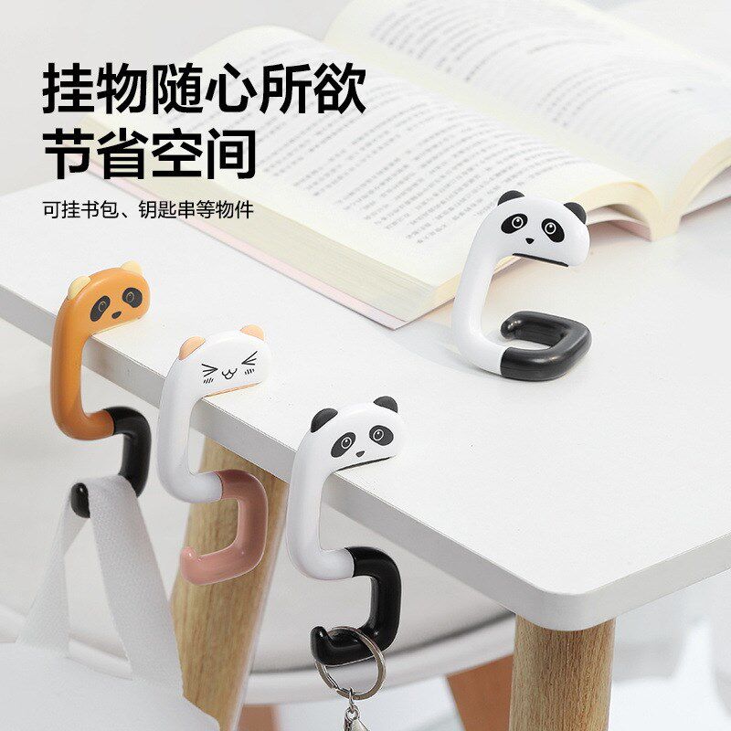 速发书包挂钩学生课贴办携可移动挂架免粘桌折叠式便公室桌面挂包