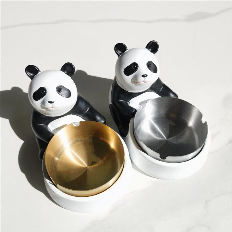 速发创意缸猫烟灰熊摆件家性个用客厅桌面装饰品办公室轻奢高级感